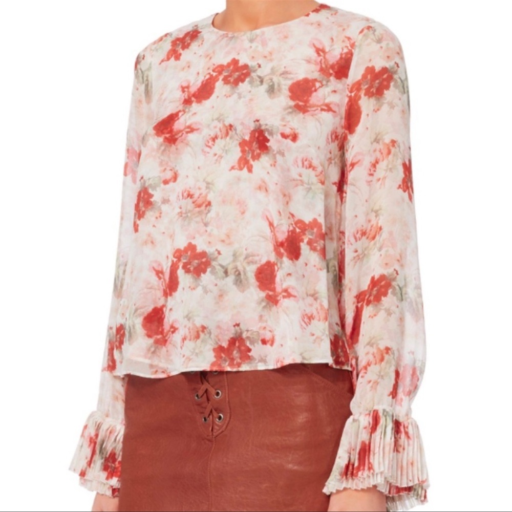 Intermix Charlie blouse bell sleeve 100% silk